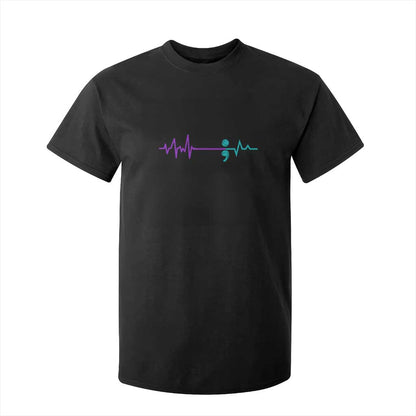 Suicide Prevention Support T Shirt For Kid Semicolon Stay Strong Design