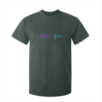 Suicide Prevention Support T Shirt For Kid Semicolon Stay Strong Design