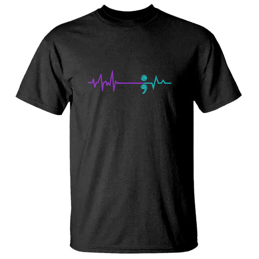Suicide Prevention Support T Shirt Semicolon Stay Strong Design