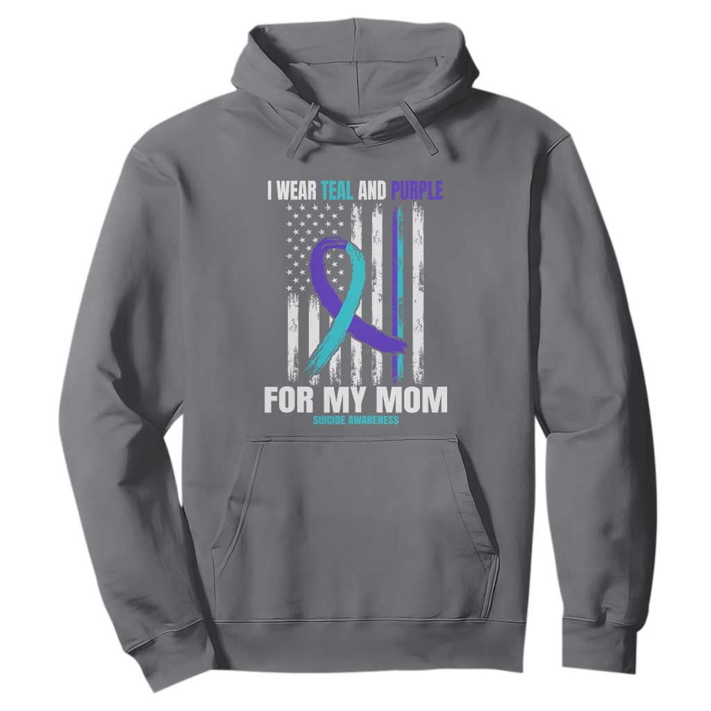 Suicide Prevention Support Hoodie I Wear Teal & Purple for Someone I Miss | Flag Design