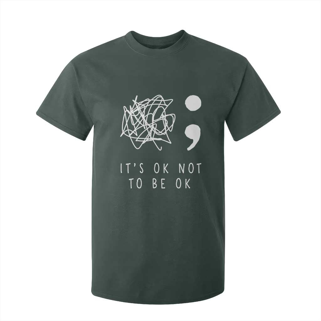 Suicide Prevention Support T Shirt For Kid It's Ok to Not Be Ok You Matter Message