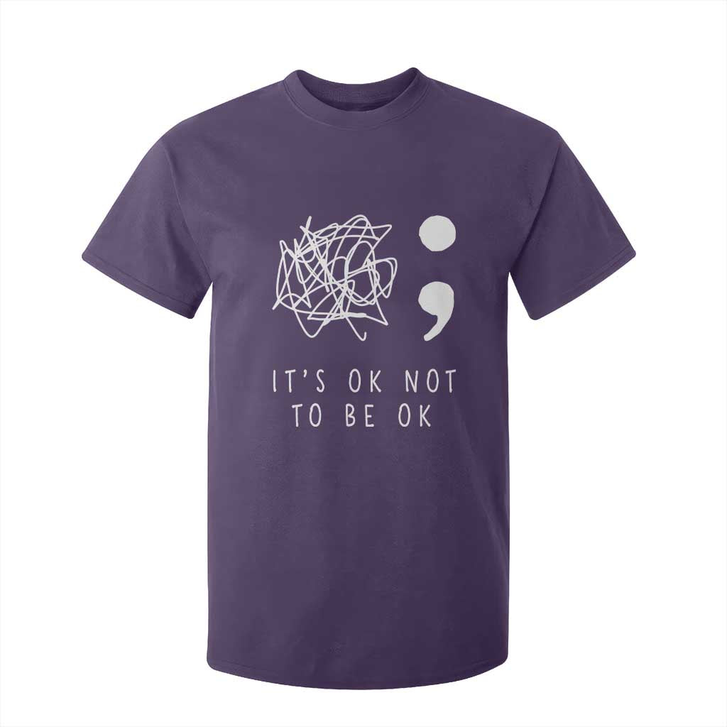 Suicide Prevention Support T Shirt For Kid It's Ok to Not Be Ok You Matter Message