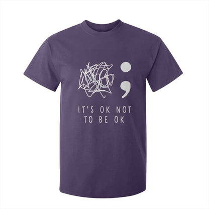 Suicide Prevention Support T Shirt For Kid It's Ok to Not Be Ok You Matter Message