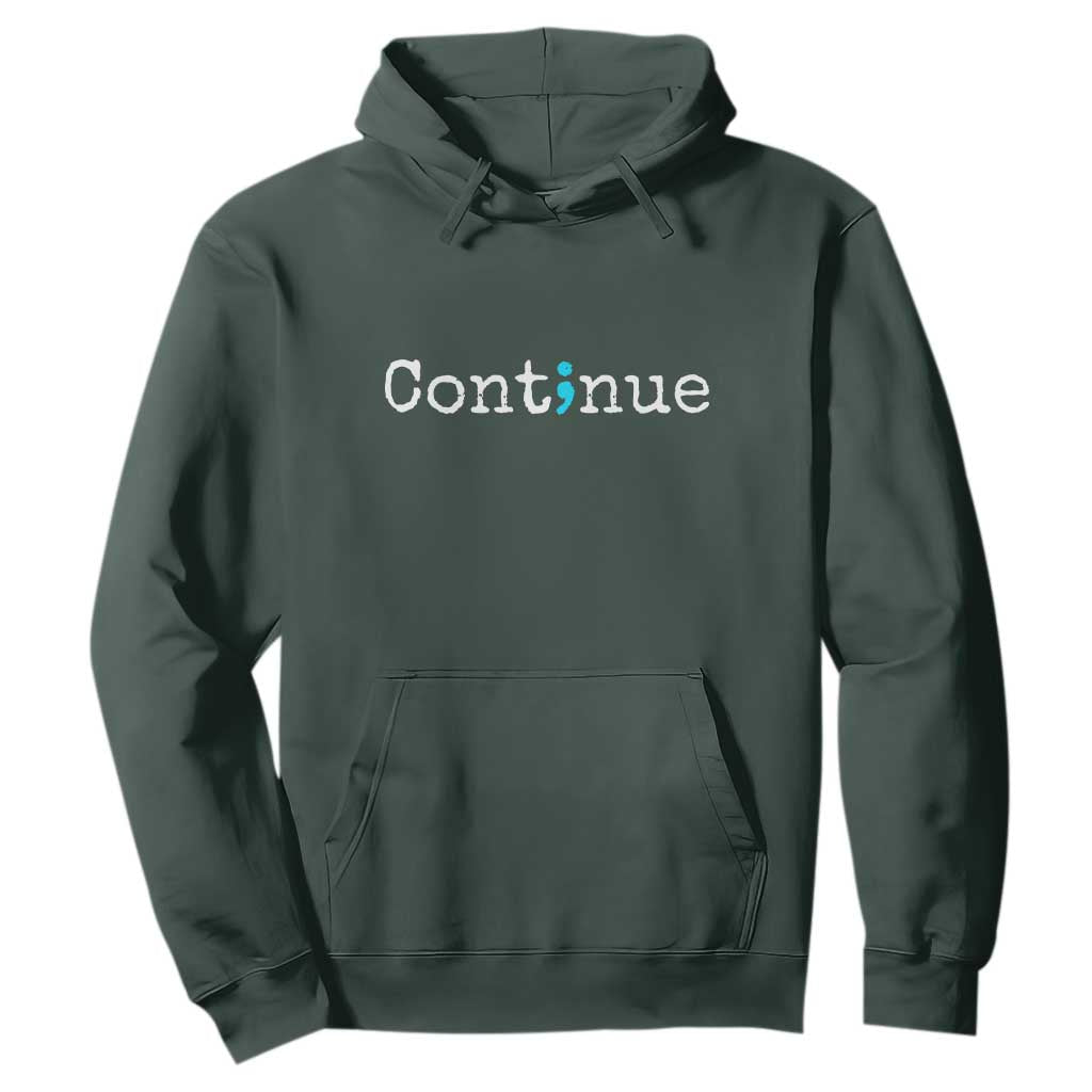 Mental Health & Suicide Prevention Hoodie Semicolon Support Design