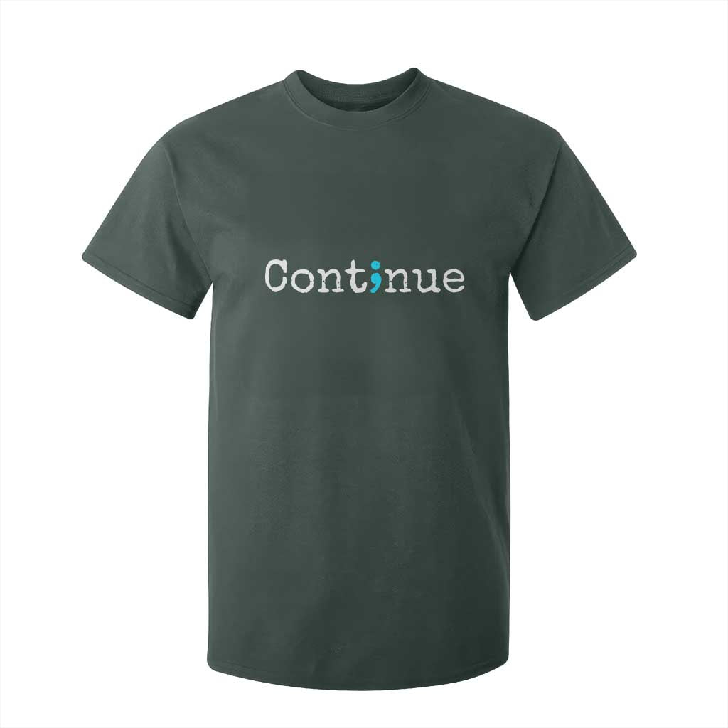Mental Health & Suicide Prevention T Shirt For Kid Semicolon Support Design