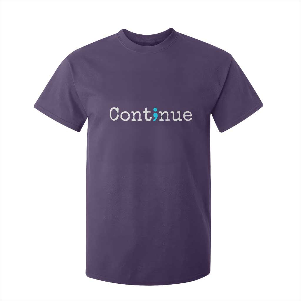 Mental Health & Suicide Prevention T Shirt For Kid Semicolon Support Design