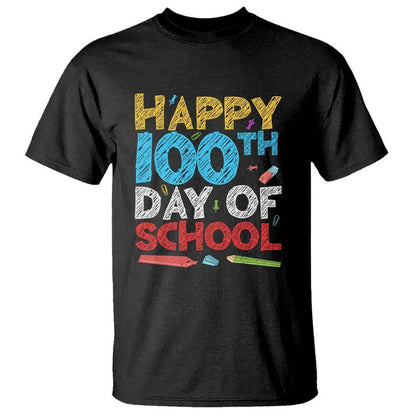 100 Days of School Celebration T Shirt Happy 100th Day - FUNOLO