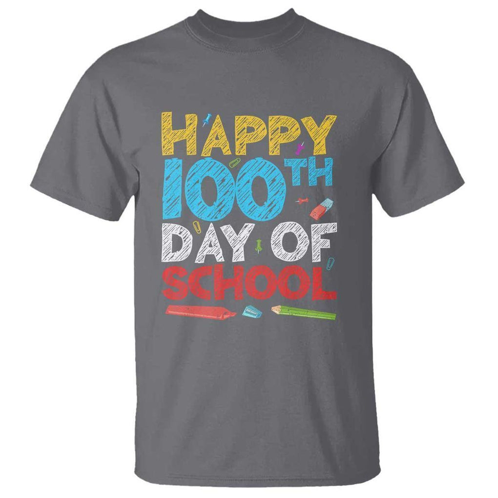 100 Days of School Celebration T Shirt Happy 100th Day - FUNOLO