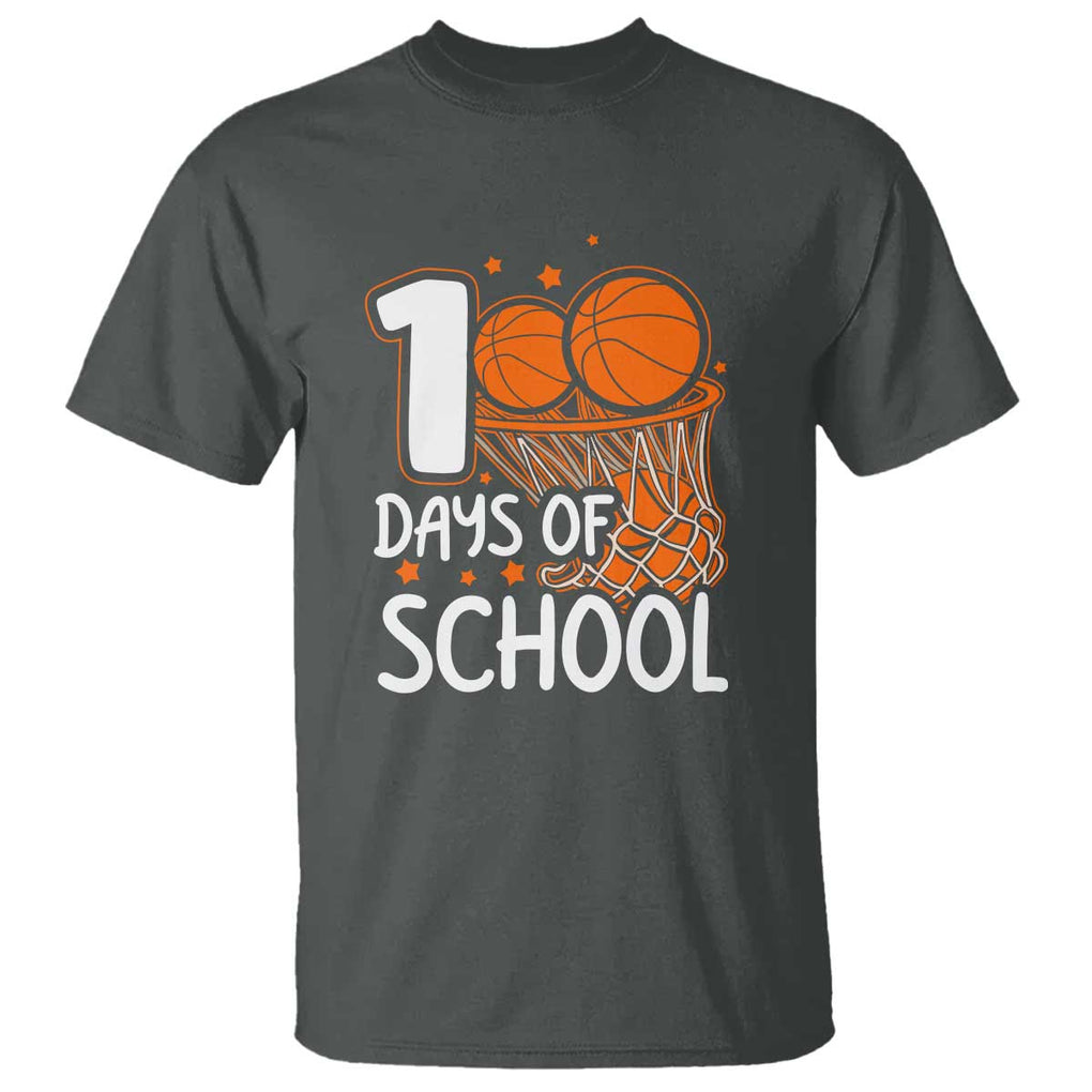 100th Day of School T Shirt Basketball Theme for Kids - FUNOLO