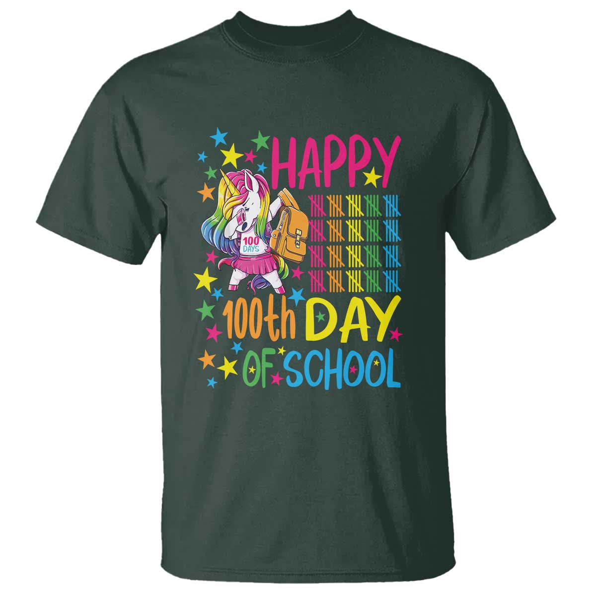 happy-100th-day-of-school-unicorn-t-shirt-celebration-design