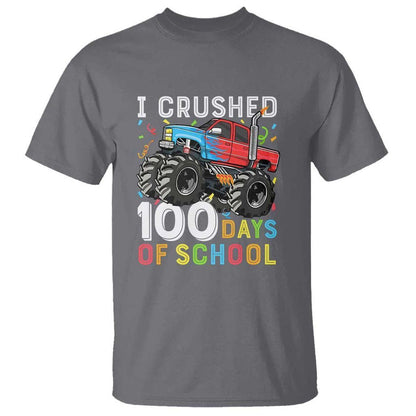 100 Days of School Monster Truck T Shirt Boys 100th Day Celebration - FUNOLO