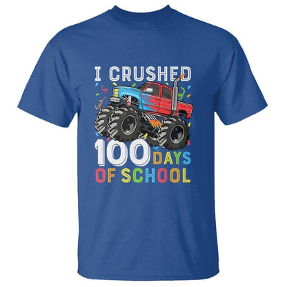 100 Days of School Monster Truck T Shirt Boys 100th Day Celebration - FUNOLO