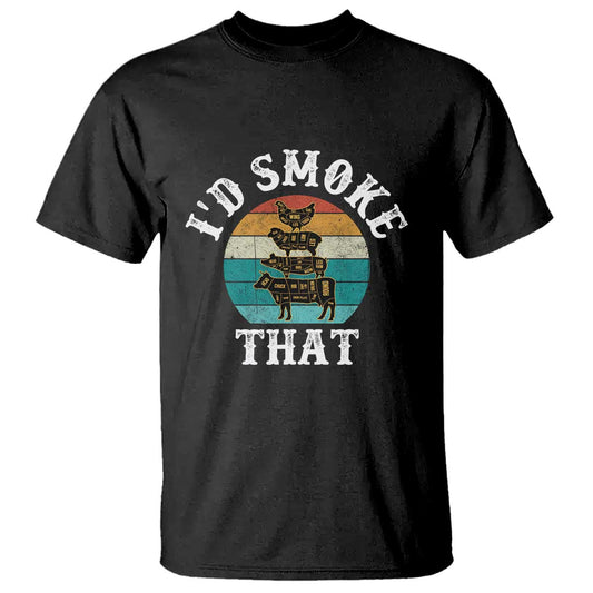 funny-retro-bbq-party-smoker-chef-dad-gift-id-smoke-that-t-shirt