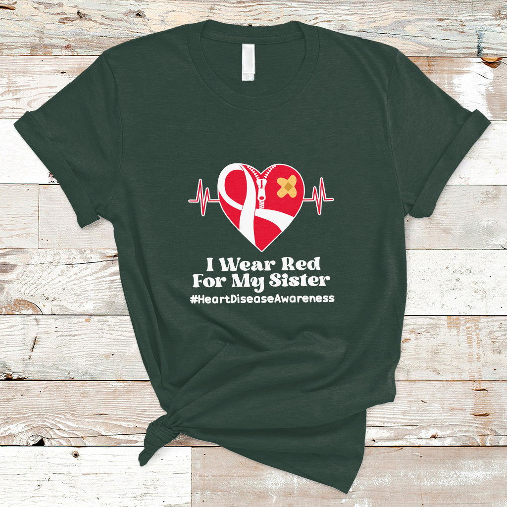 i-wear-red-for-my-sister-heart-disease-awareness-t-shirt-with-red-ribbon-ts01