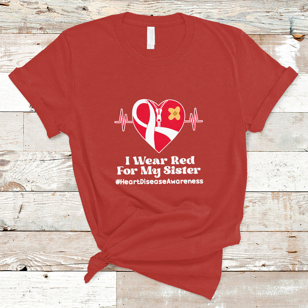 i-wear-red-for-my-sister-heart-disease-awareness-t-shirt-with-red-ribbon-ts01
