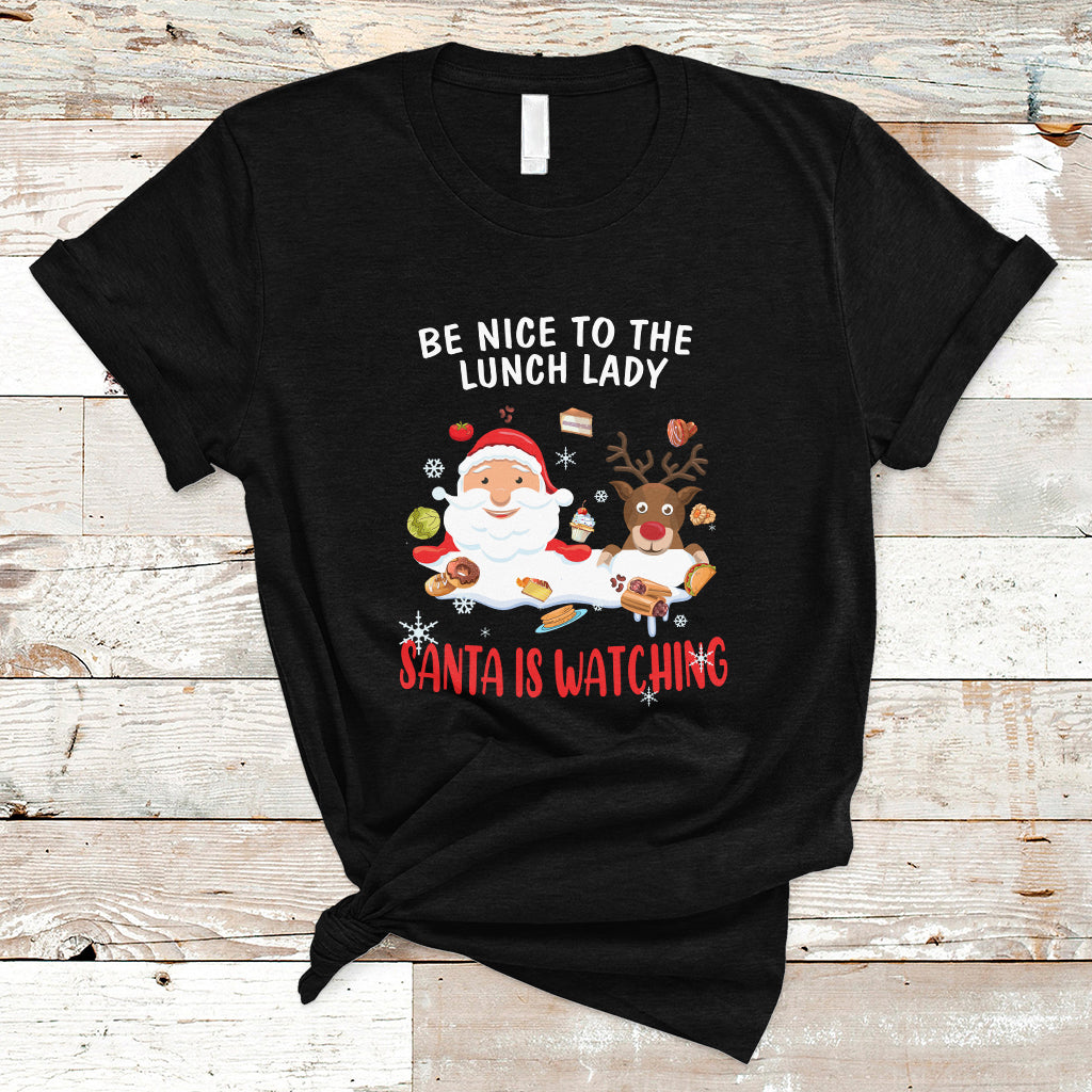 funny-cafeteria-t-shirt-santa-is-watching