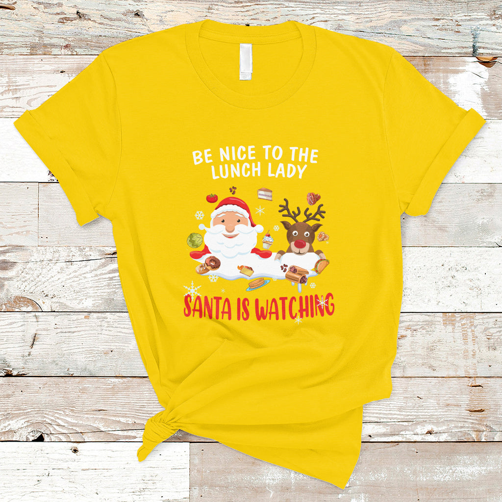 funny-cafeteria-t-shirt-santa-is-watching
