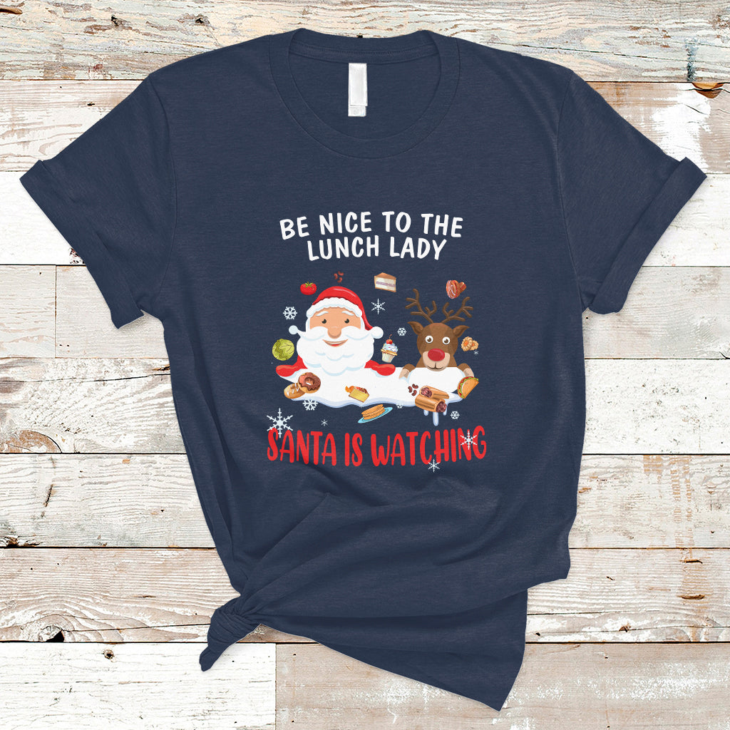 funny-cafeteria-t-shirt-santa-is-watching