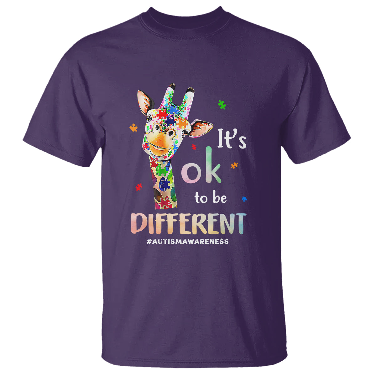 giraffe-autism-t-shirt-its-ok-to-be-different-jigsaw-puzzle-3