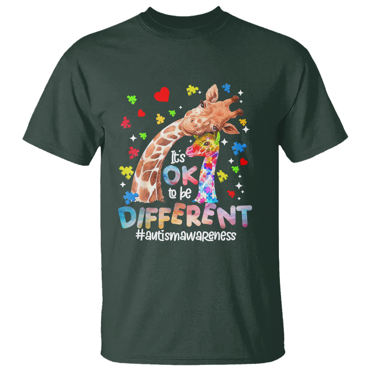 giraffe-autism-t-shirt-its-ok-to-be-different-cute-mom-and-baby-1
