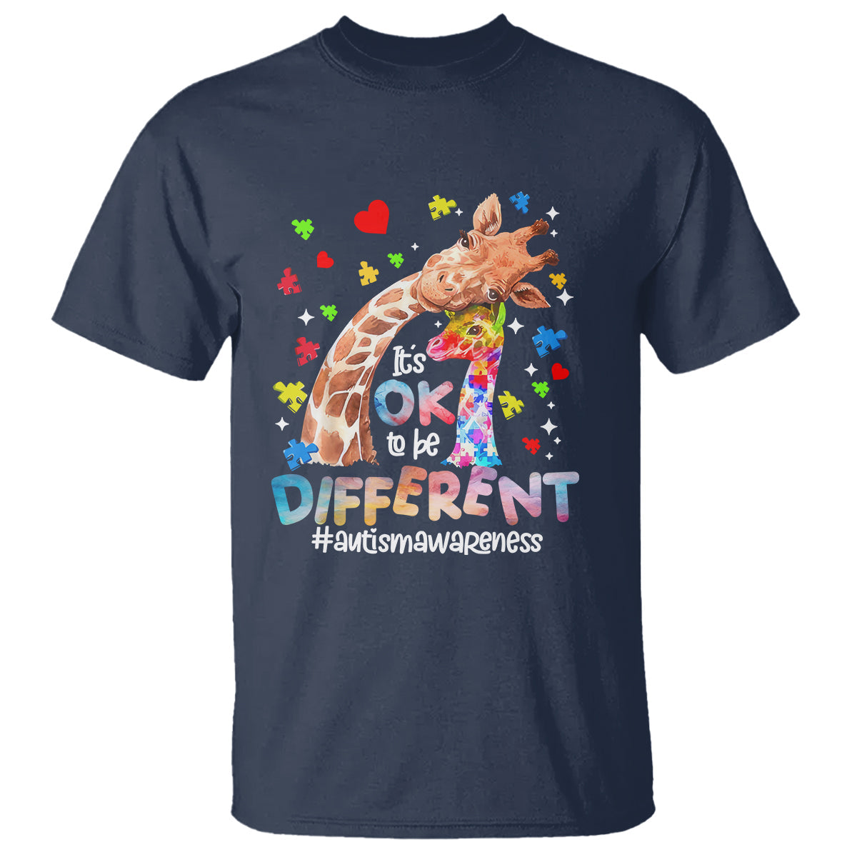 giraffe-autism-t-shirt-its-ok-to-be-different-cute-mom-and-baby-1