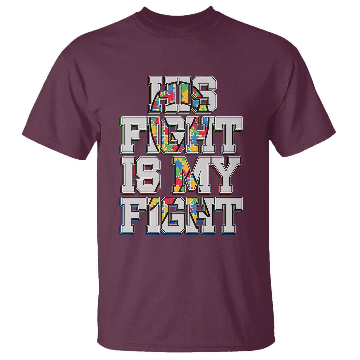 autism-awarenees-t-shirt-his-fight-is-my-fight-puzzle-ribbon