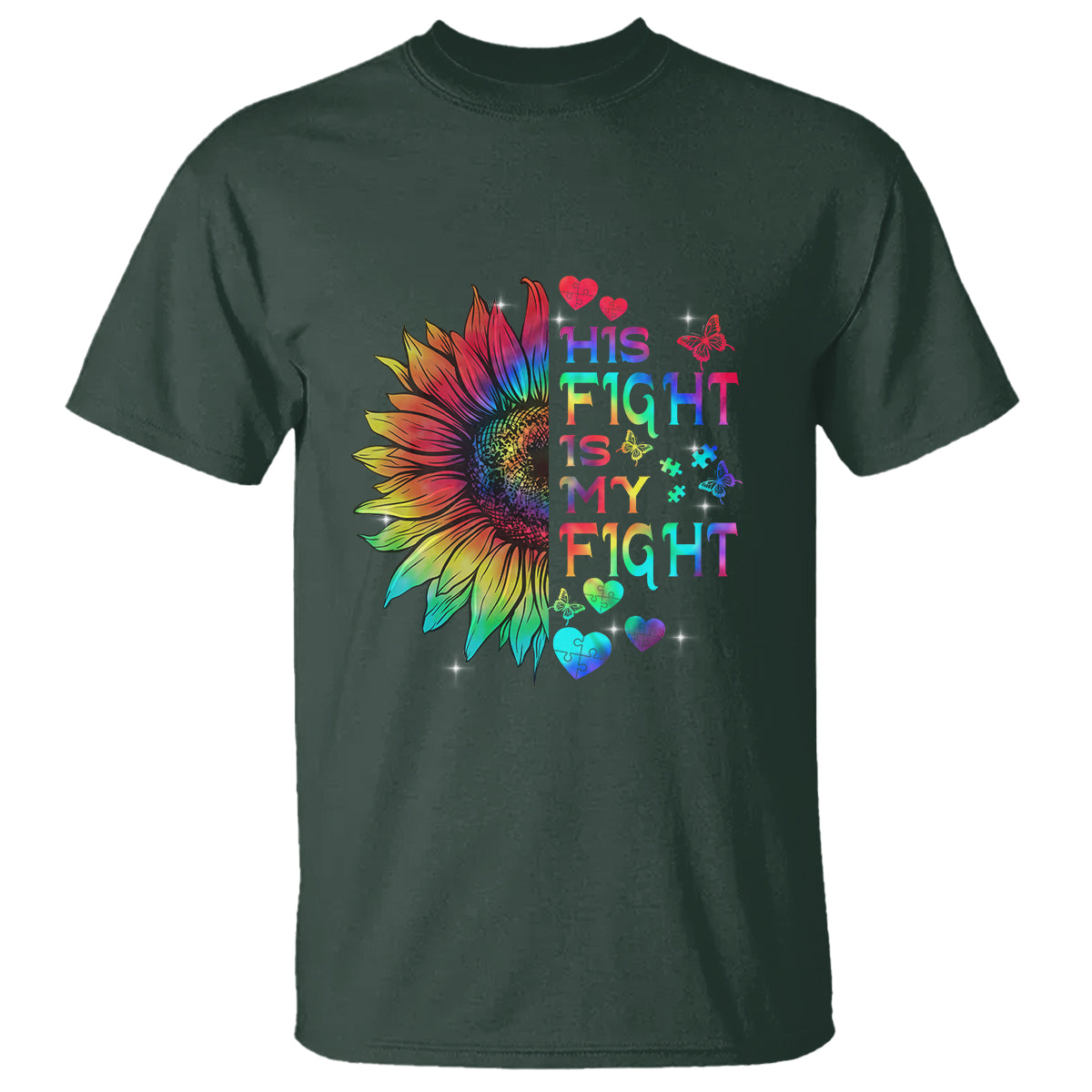 sunflower-autism-t-shirt-his-fight-is-my-fight-rainbow