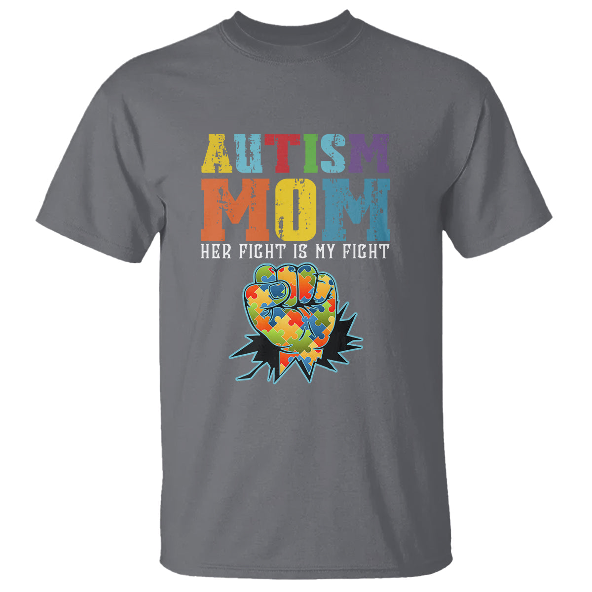 autism-mom-t-shirt-her-fight-is-my-fight-puzzle-raised-fist
