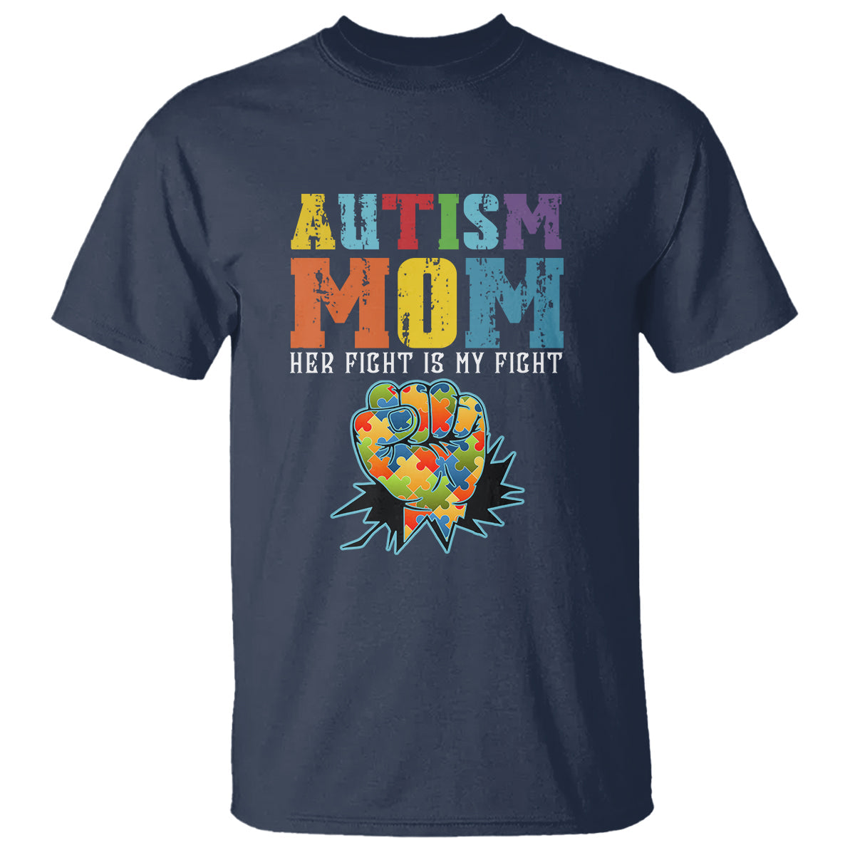 autism-mom-t-shirt-her-fight-is-my-fight-puzzle-raised-fist