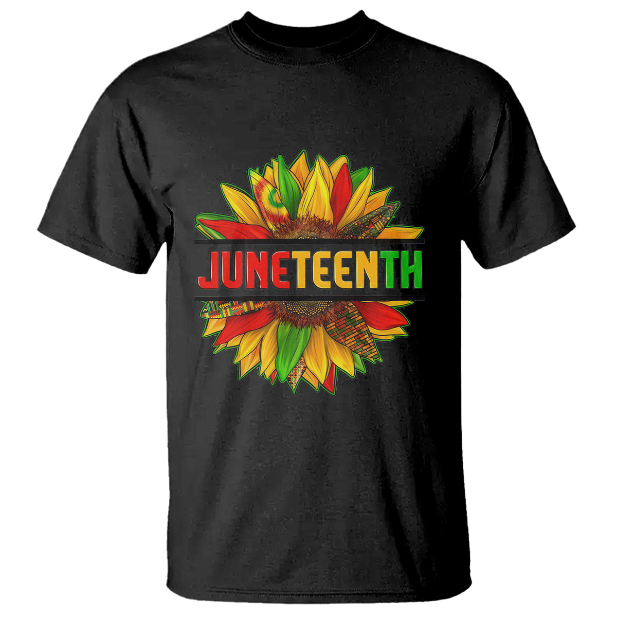 juneteenth-t-shirt-sunflower-with-fist-black-history