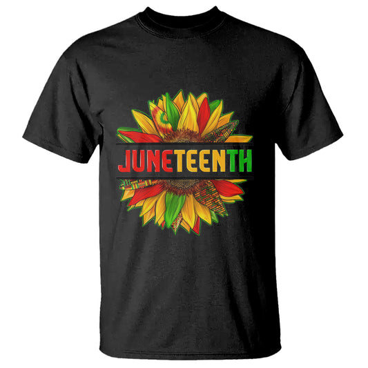juneteenth-t-shirt-sunflower-with-fist-black-history