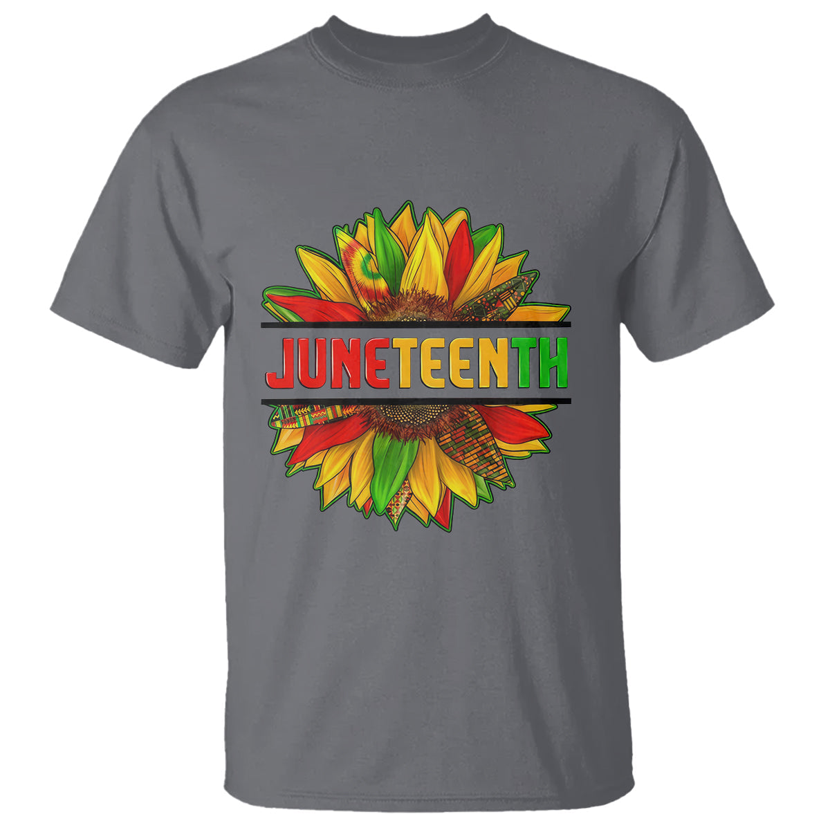 juneteenth-t-shirt-sunflower-with-fist-black-history