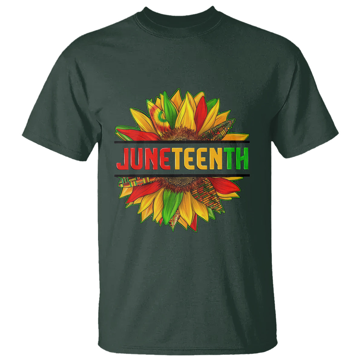 juneteenth-t-shirt-sunflower-with-fist-black-history