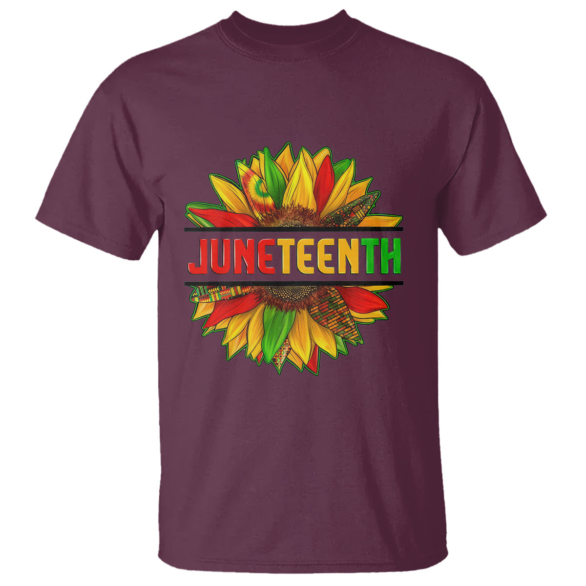 juneteenth-t-shirt-sunflower-with-fist-black-history