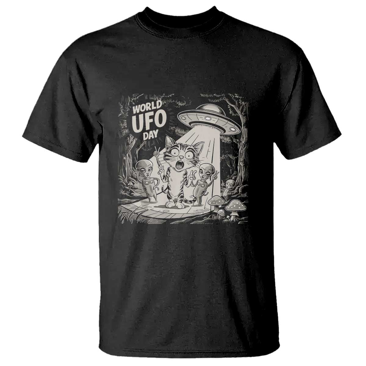 funny-surprised-cat-with-ufos-peace-sign-alien-ufo-invasion-t-shirt