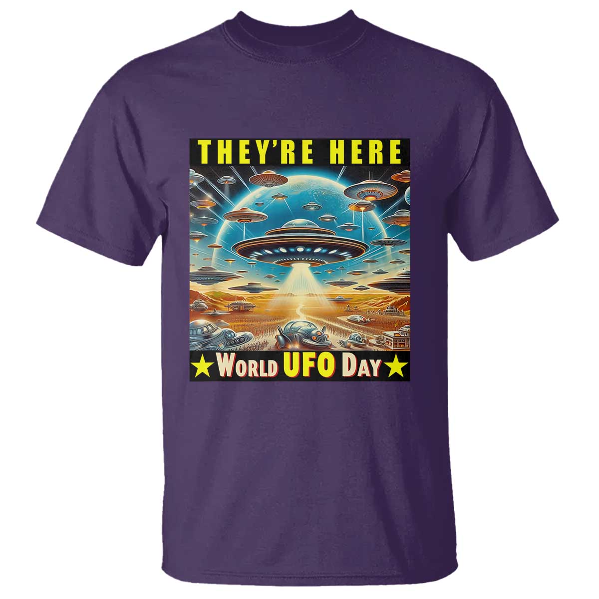 theyre-here-world-ufo-day-july-2nd-t-shirt