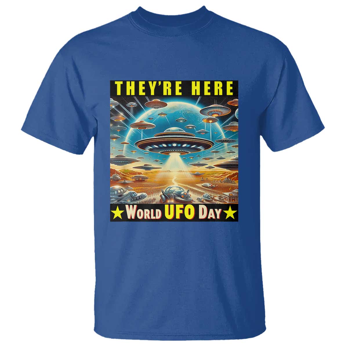 theyre-here-world-ufo-day-july-2nd-t-shirt