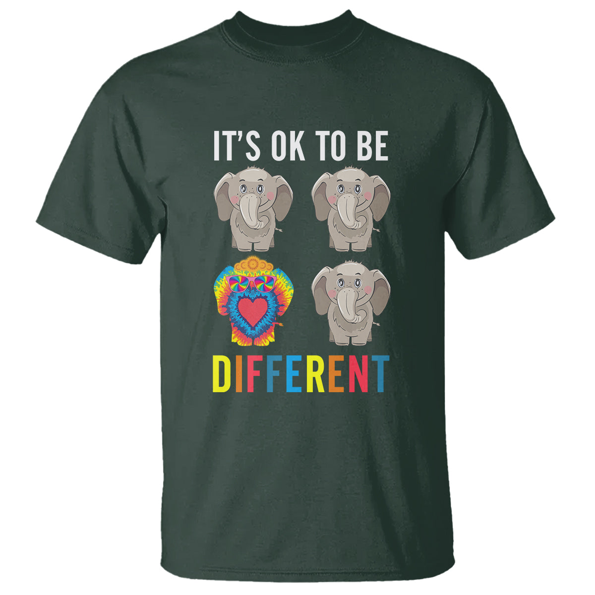 autism-acceptance-t-shirt-its-ok-to-be-different-tie-dye-elephant-hippy-style
