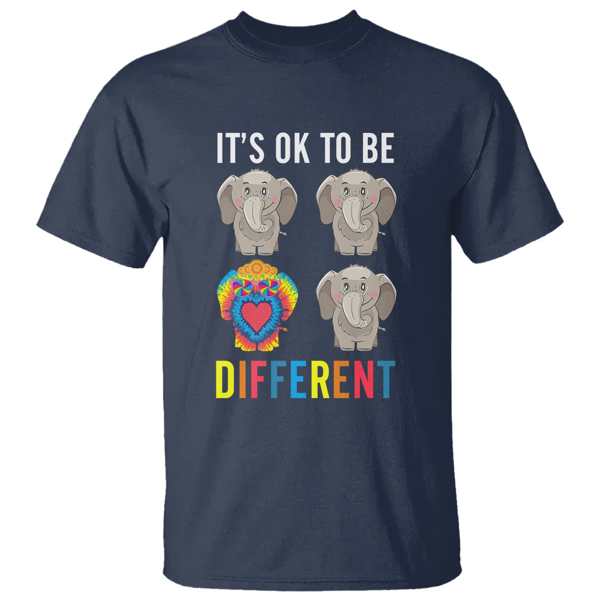 autism-acceptance-t-shirt-its-ok-to-be-different-tie-dye-elephant-hippy-style