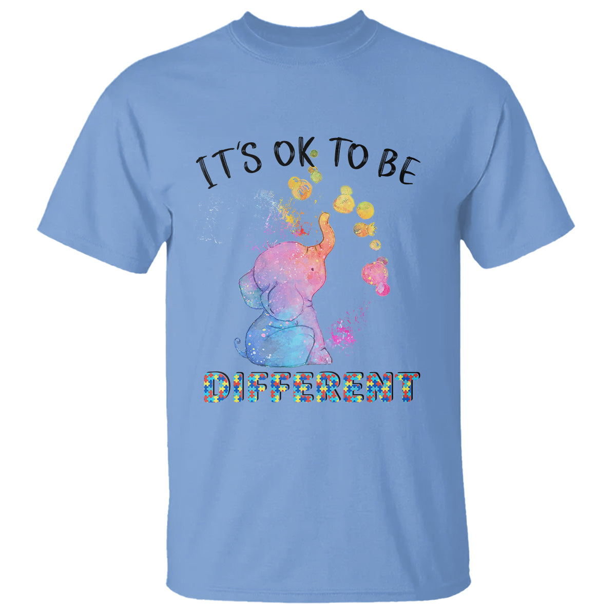 autism-support-t-shirt-its-ok-to-be-different-cute-watercolor-elephant