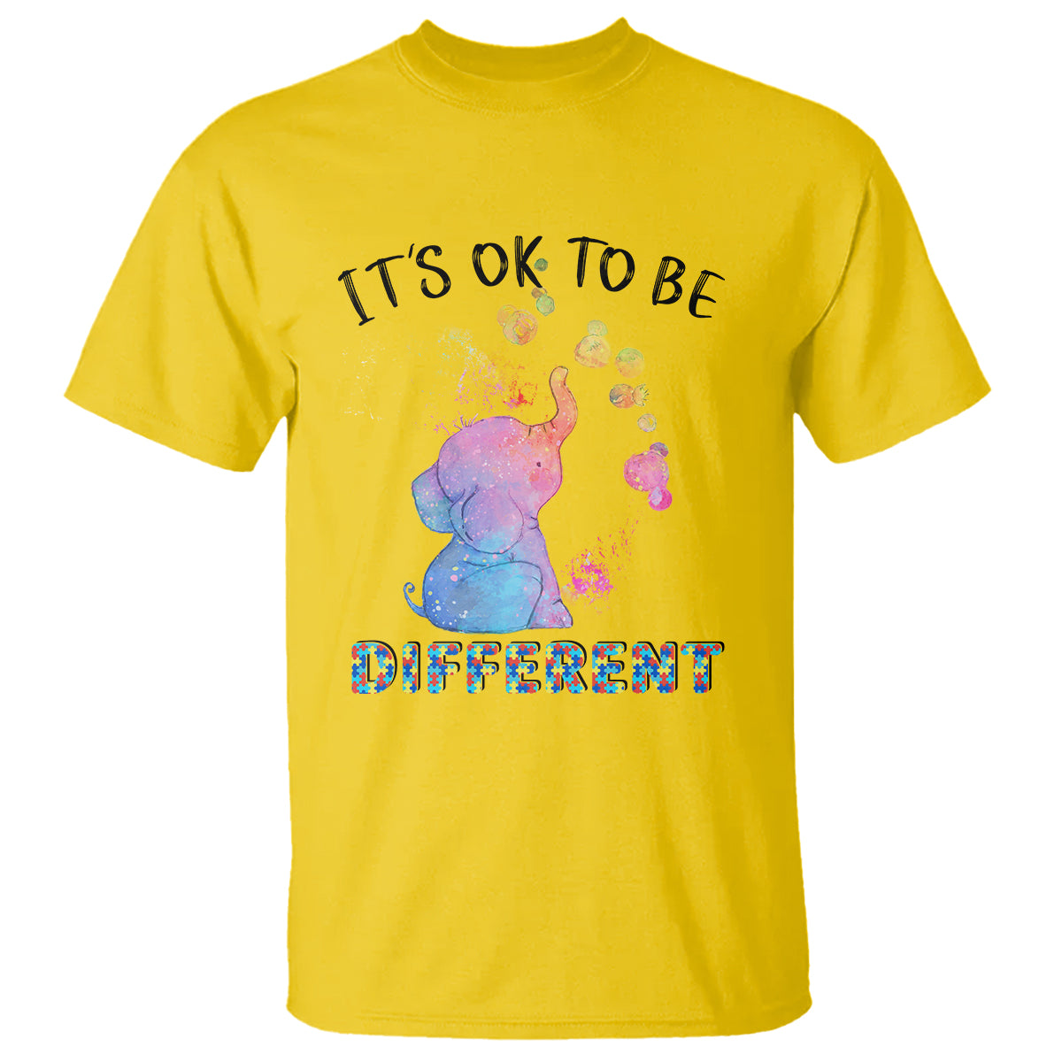 autism-support-t-shirt-its-ok-to-be-different-cute-watercolor-elephant