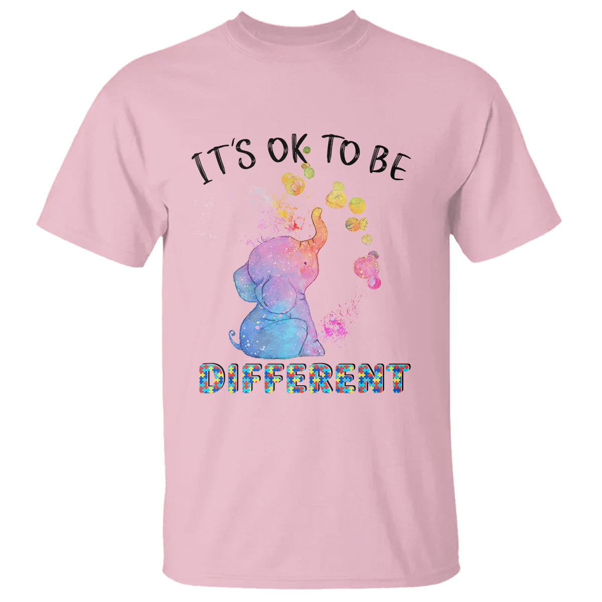 autism-support-t-shirt-its-ok-to-be-different-cute-watercolor-elephant