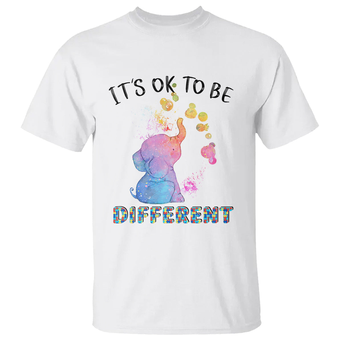autism-support-t-shirt-its-ok-to-be-different-cute-watercolor-elephant