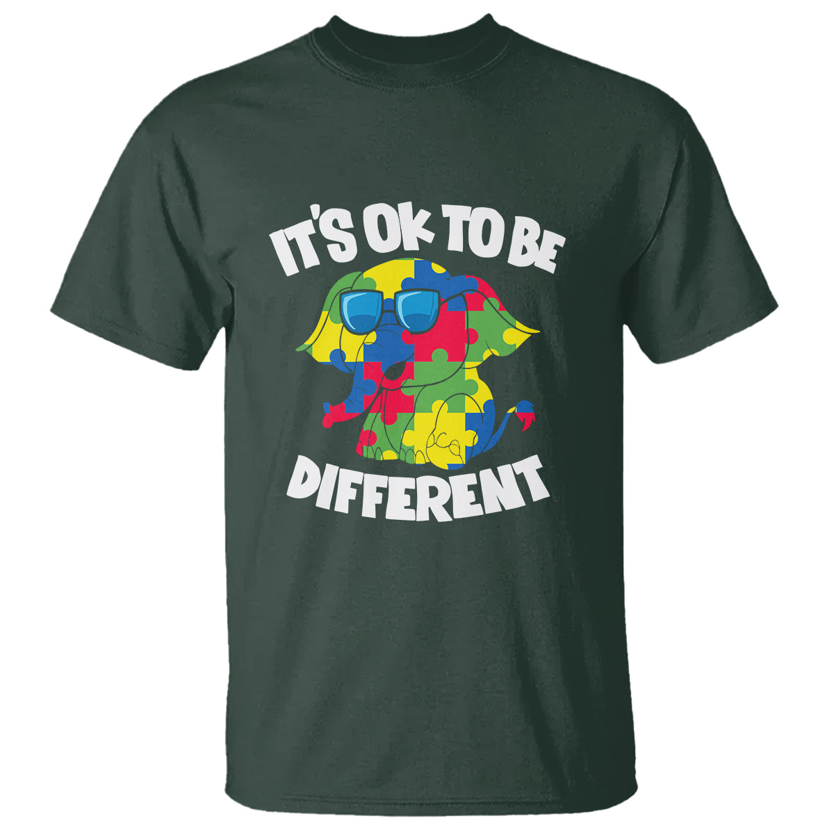 autism-awareness-day-t-shirt-its-okay-to-be-different-elephant