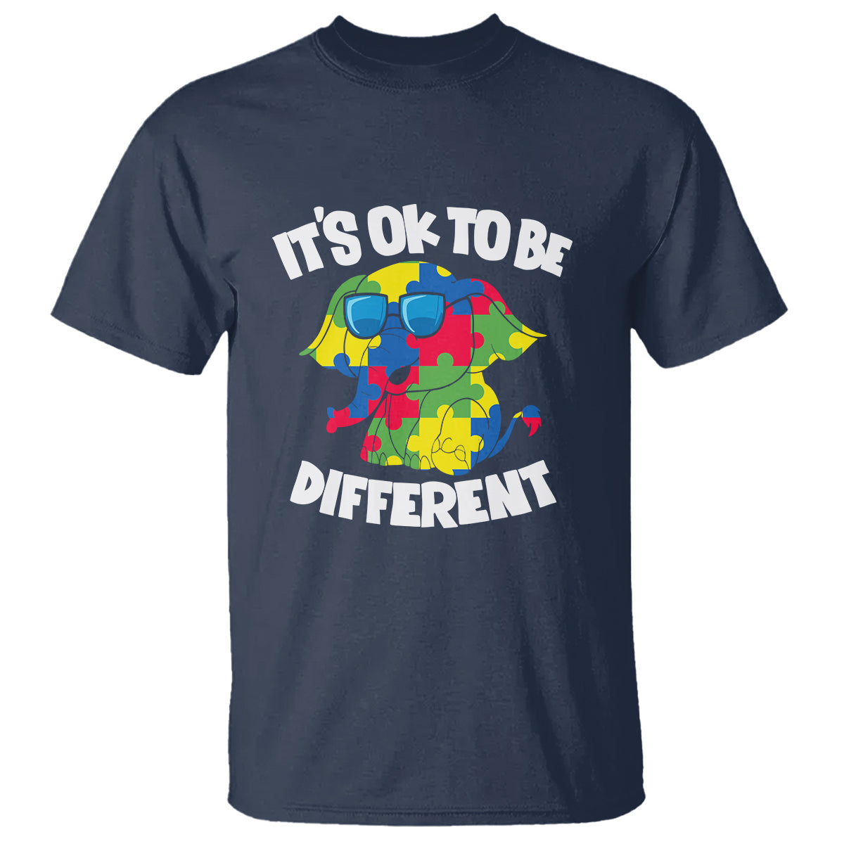 autism-awareness-day-t-shirt-its-okay-to-be-different-elephant