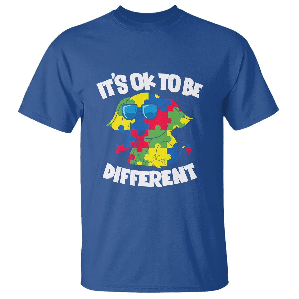 autism-awareness-day-t-shirt-its-okay-to-be-different-elephant