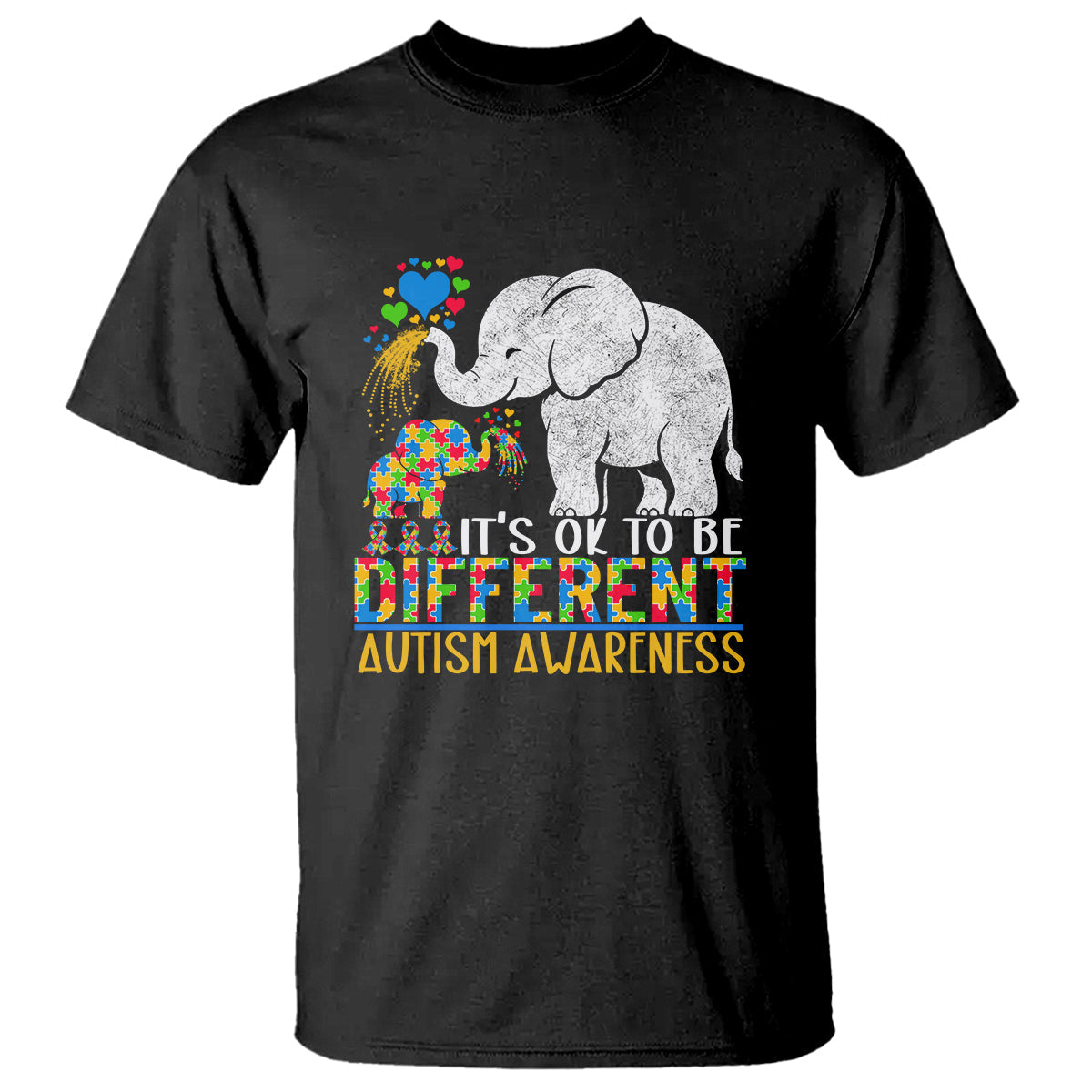 it-is-ok-to-be-elephant-different-autism-awareness-t-shirt