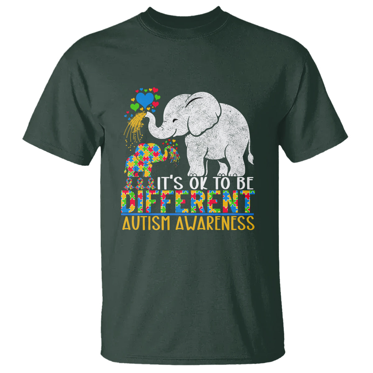it-is-ok-to-be-elephant-different-autism-awareness-t-shirt