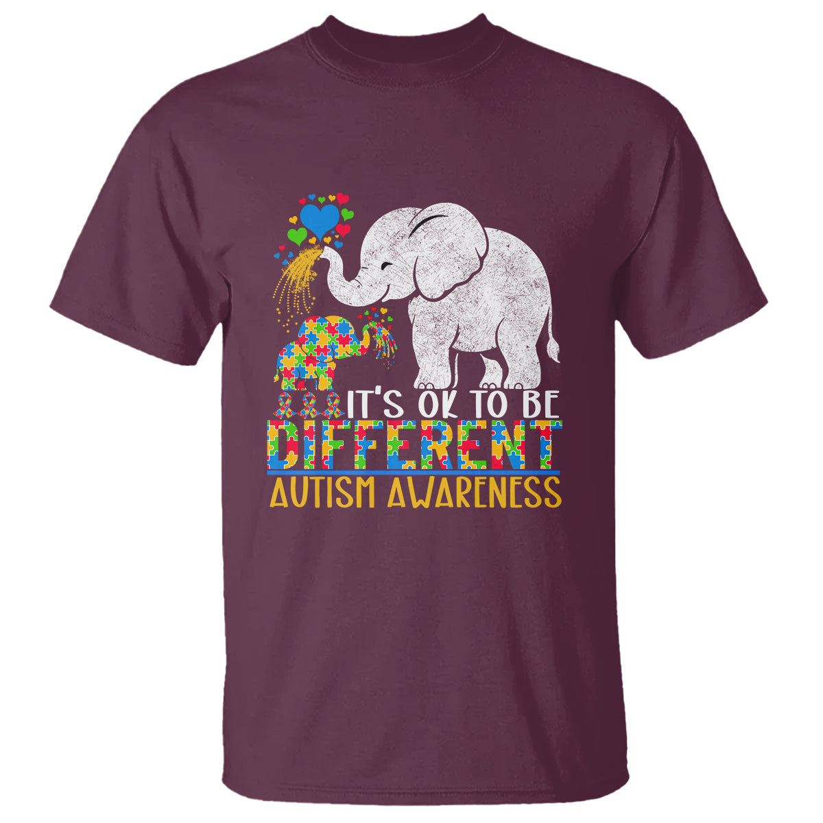 it-is-ok-to-be-elephant-different-autism-awareness-t-shirt