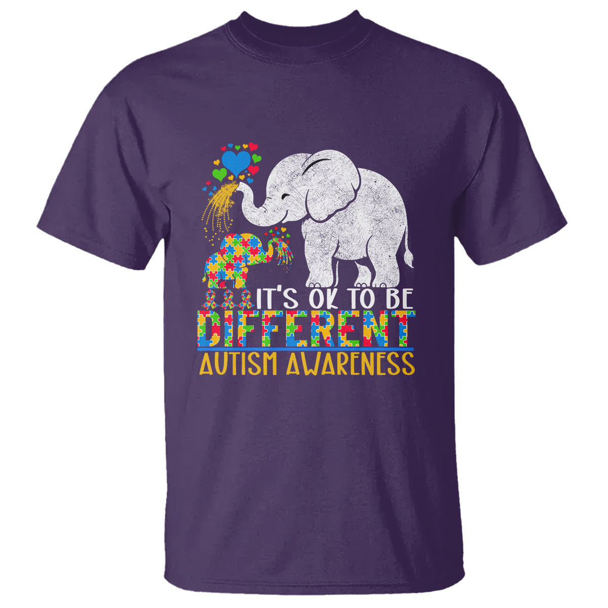 it-is-ok-to-be-elephant-different-autism-awareness-t-shirt